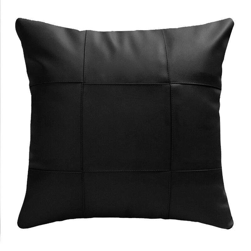 18"x18" Faux Leather Throw Pillow Covers Sofa Cushion Cover Case Home Decor