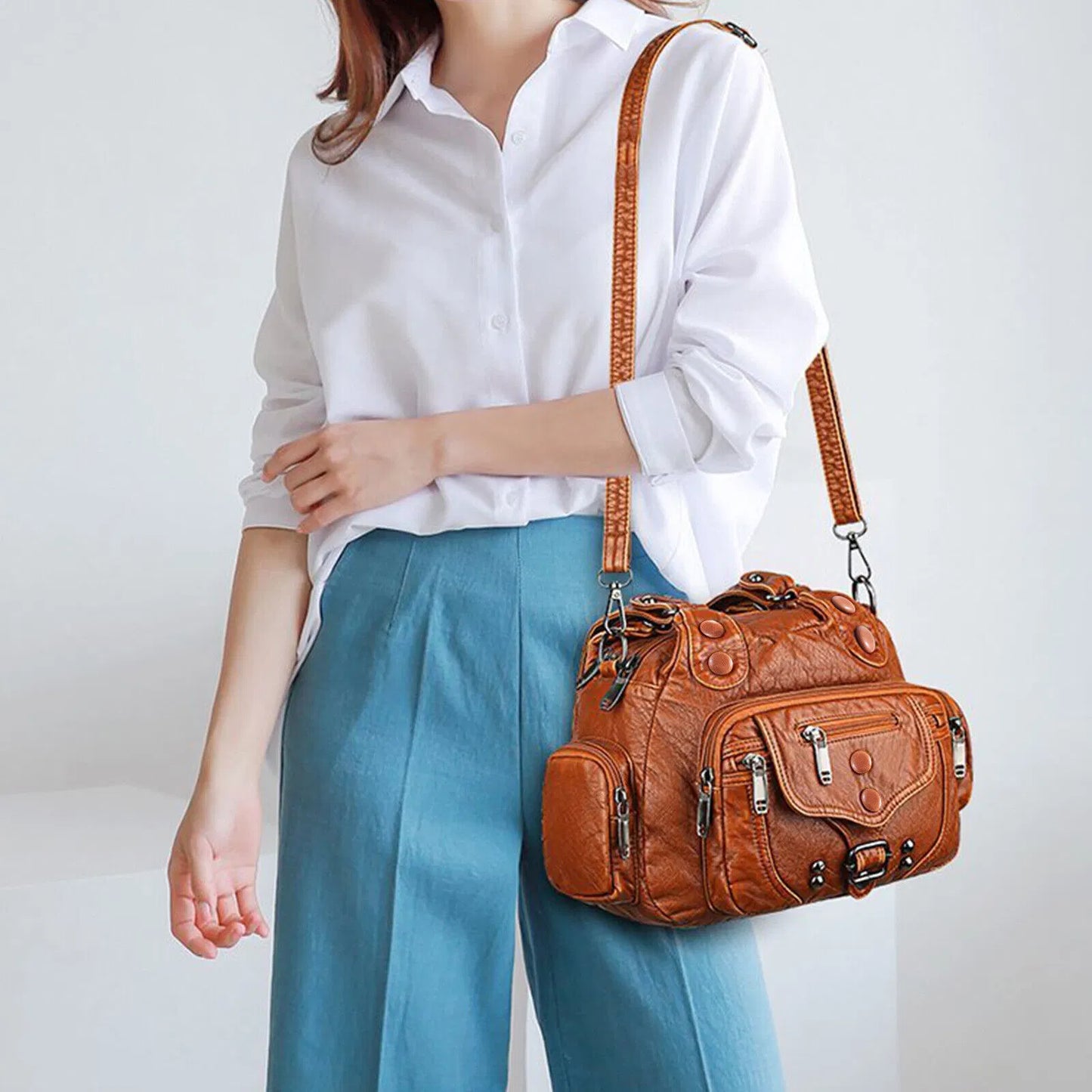 Soft Women Bag Faux Leather Large Shoulder Tote Crossbody Hobo Bag Handbag Purse